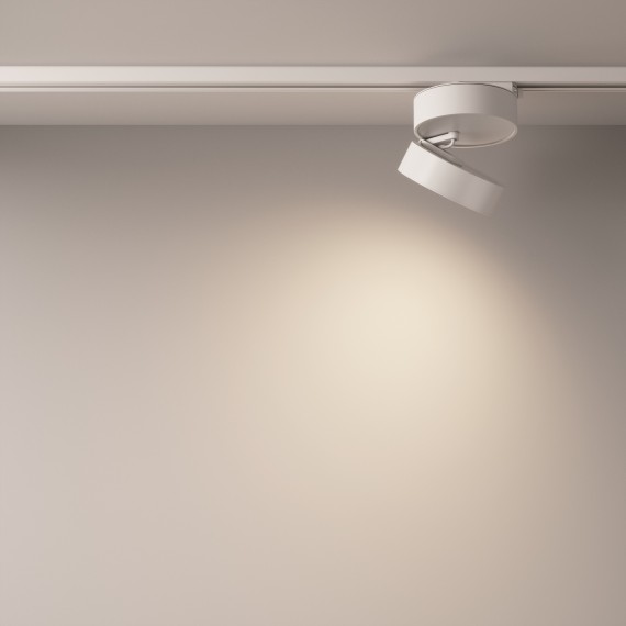 Однофазный двужильный светодиодный трековый светильник Maytoni Unity TR007-1-18W3K-W4K ONDA 4000К 1500Лм CRI80+ 120° 18Вт