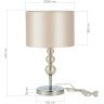 SLE105704-01 Прикроватная лампа Хром/Светло-бежевый E14 1*40W RAMER