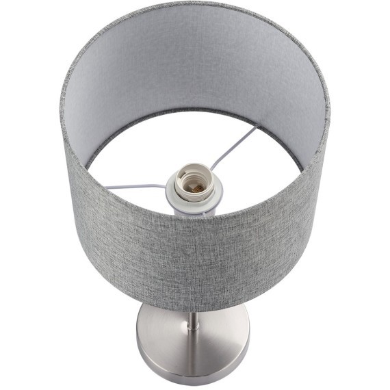 8251/1T MODERNI LN25 000  никель/серый, металл/текстиль Настольная лампа Е27 60W 220V NIKKI