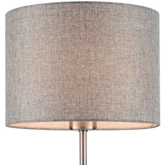 8251/1T MODERNI LN25 000  никель/серый, металл/текстиль Настольная лампа Е27 60W 220V NIKKI