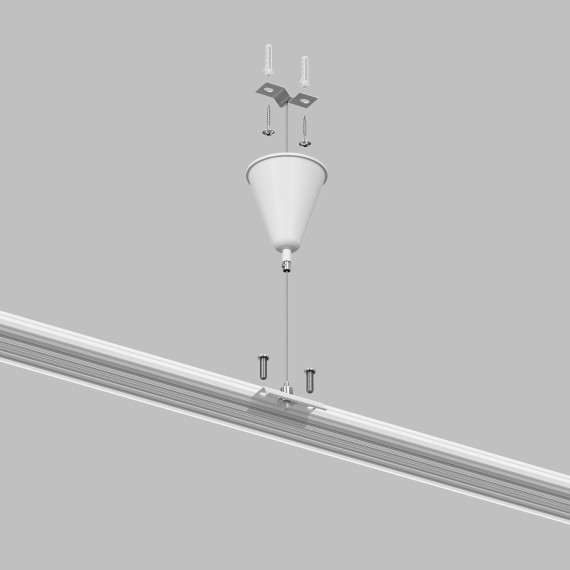 Подвес 1шт, 1.5м, для накладных однофазных шинопроводов Denkirs TR1105-WH
