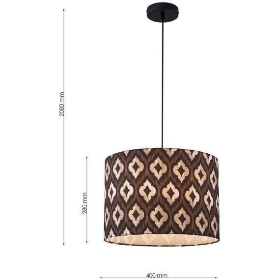 4767-1P, подвес, D400xH310/2080, 1xE27x40W, excluded