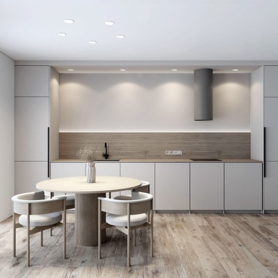 DK2450-WH Встраиваемый светодиодный влагозащищенный IP44 светильник Denkirs TRIM, 12Вт с перекл. цветовой температуры 3000-4000-6500K