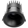 4789-1C Встраиваемый влагозащищенный светодиодный светильник с доп. рамкой под штукатурку, черный, 9Вт 450Лм 3000;4000;6000K CRI90+ 45° IP65