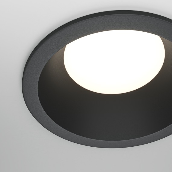 DL126-GX53-B Круглый черный встраиваемый влагозащищенный светильник под сменную лампу GX53 IP44 Maytoni Share