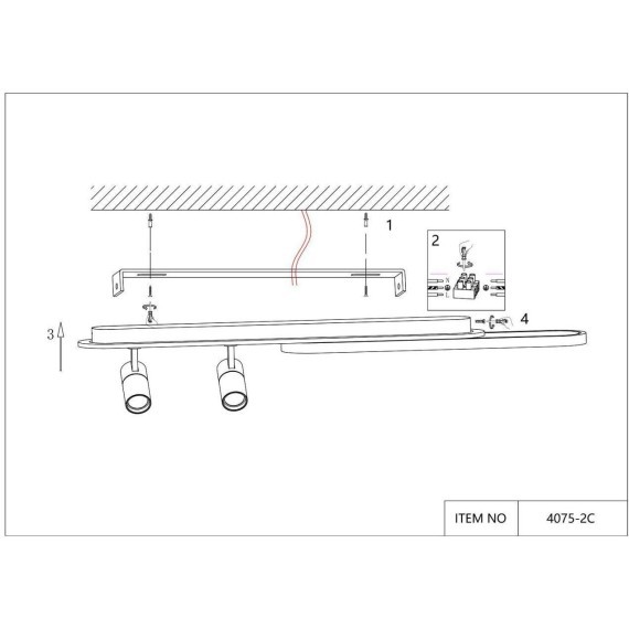 Настенно-потолочный светильник Planar 4075-2C