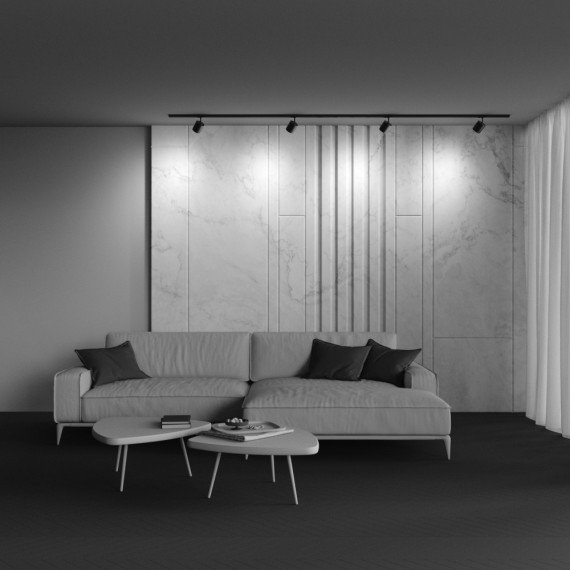 Однофазный двужильный трековый светильник Maytoni Unity TR088-1-GX53-B POLAR под сменную лампу GX53