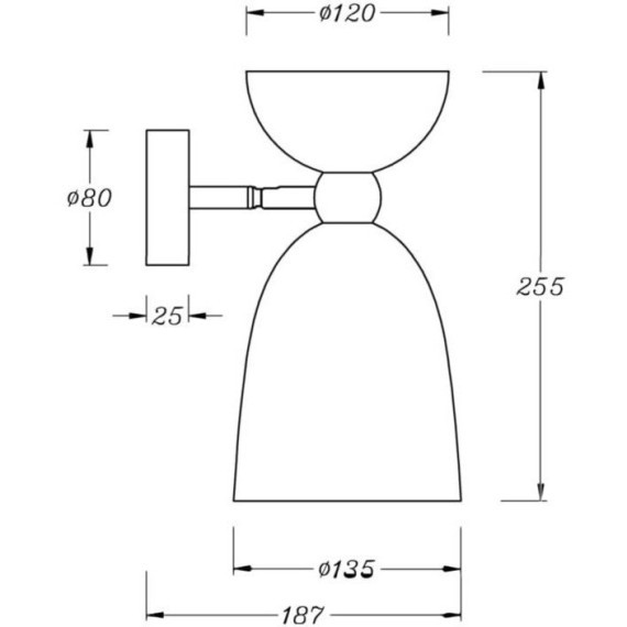 Бра Maytoni MOD113WL-01W Cloches под лампу 1xE14 40W