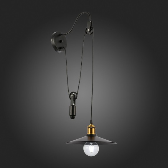 SLE120501-01 Светильник настенный Черный/Черный E27 1*60W ESPERAZZA