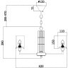 Люстра подвесная Maytoni H015PL-06G Metropolitan под лампы 6xE14 40W