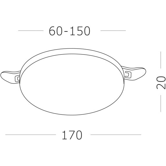 ST700.548.22 Св-к встр. Белый LED 1*22W 4000K 1 890Lm Ra80 180° IP44 D170xH20 85-265V Встраиваемые светильники