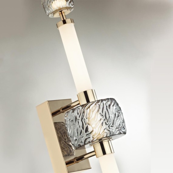 5426/28WL L-VISION ODL_EX24 21 золотой/белый/дымчатый/коньячный/металл/стекло/акрил Бра LED 28W 3000K KLIFF