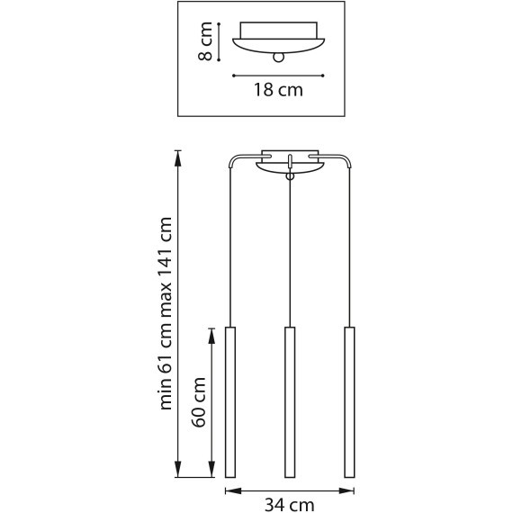 Люстра подвесная Tubo Lightstar L3T747333