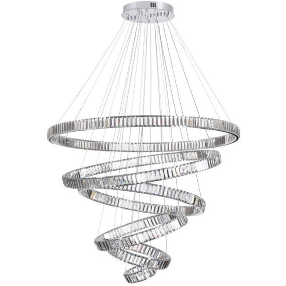 Люстра подвесная кольцевая хрустальная Odeon Light LED 260W 4000K 30600Лм VEKIA 4930/260L