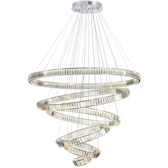 Люстра подвесная кольцевая хрустальная Odeon Light LED 260W 4000K 30600Лм VEKIA 4930/260L