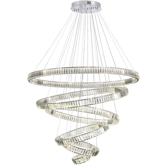 Люстра подвесная кольцевая хрустальная Odeon Light LED 260W 4000K 30600Лм VEKIA 4930/260L