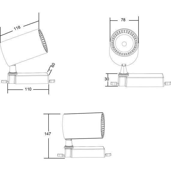 Однофазный двужильный светодиодный трековый светильник Maytoni Unity TR029-3-10W4K-W Vuoro 4000К 1000Лм CRI80+ 24° 10Вт