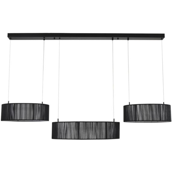 8371/70L Подвесная люстра с 3 тканевым плафонами-кольцами диаметром 35;50;35см и ступенчатым перекл. цветовой температуры 70Вт 3144Лм 3000;4000;6000K CRI80 220V Lumion KAVA