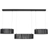 8371/70L Подвесная люстра с 3 тканевым плафонами-кольцами диаметром 35;50;35см и ступенчатым перекл. цветовой температуры 70Вт 3144Лм 3000;4000;6000K CRI80 220V Lumion KAVA