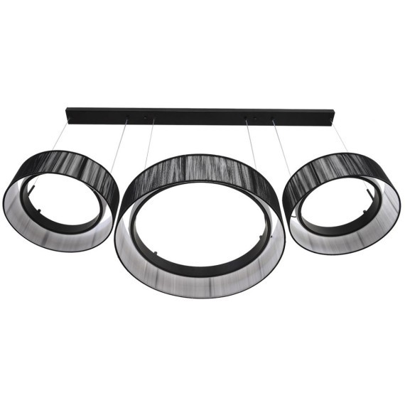 8371/70L Подвесная люстра с 3 тканевым плафонами-кольцами диаметром 35;50;35см и ступенчатым перекл. цветовой температуры 70Вт 3144Лм 3000;4000;6000K CRI80 220V Lumion KAVA