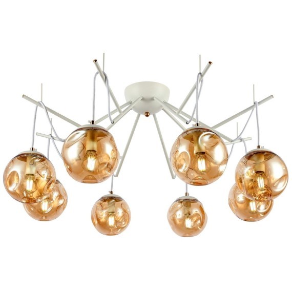 SLE110202-08 Светильник потолочный Белый/Янтарный E14 8*40W CALLETTA