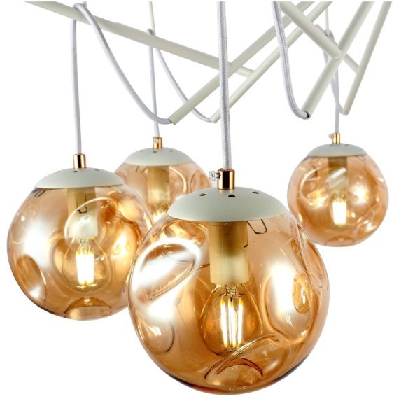 SLE110202-08 Светильник потолочный Белый/Янтарный E14 8*40W CALLETTA