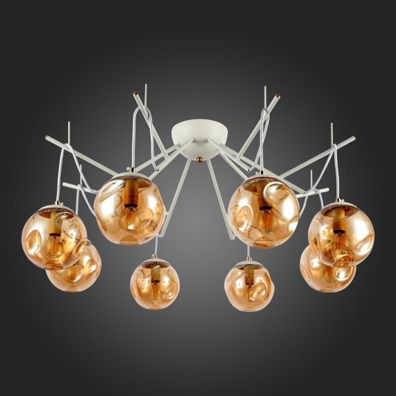 SLE110202-08 Светильник потолочный Белый/Янтарный E14 8*40W CALLETTA