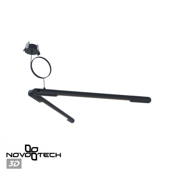 Встраиваемая база с вводом питания, гибким L-соединителем и проводом 200см Novotech Glat 359386