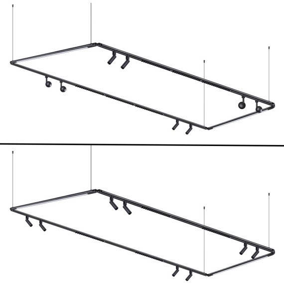 Встраиваемая база с вводом питания, гибким L-соединителем и проводом 200см Novotech Glat 359386
