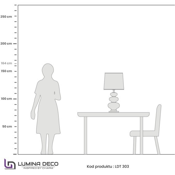 Настольная лампа Lumina Deco Briston LDT 303 PR+WT