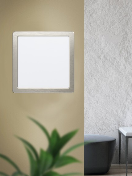 99185 Светодиодный встраиваемый светильник FUEVA 5, 17W (LED), 216х216, ET26, 2100lm, 4000K, сталь, никель