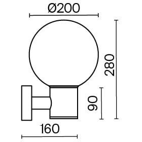 Настенный светильник (бра) Outdoor O598WL-01GR