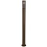 900987 Уличный напольный светильник с датчиком движения HELSINKI, 1X15W (E27), IP44, H1100, нержавеющая сталь, коричневый/пластик, черный полупрозрачн