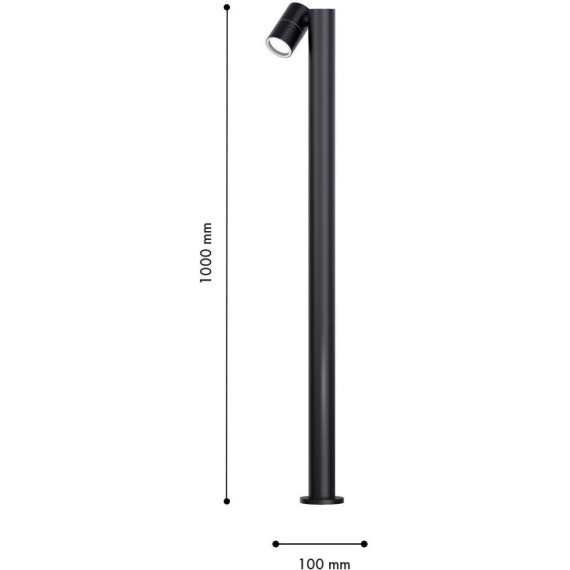 4659-1F, уличный светильник, L125xW100xH1000, 1xGU10x35W, IP65, excluded
