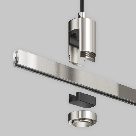 Подвес тросовый Hang с вводом питания Maytoni Flarity платина TRA157SW-B1-PT