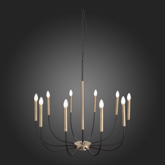 SLD008.423.10 Люстра подвесная ST-Luce Латунь, Черный E14 10*40W LAMDARIO