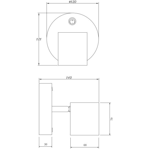 Спот светодиодный с выключателем и USB-портом PointFive FR10006CW-L6W