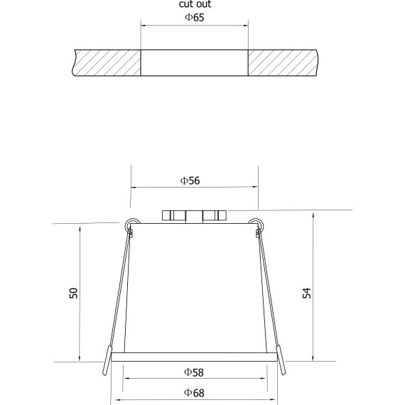 Встраиваемый светильник Maytoni DL049-01WG Reif под лампу 1xGU10 50W