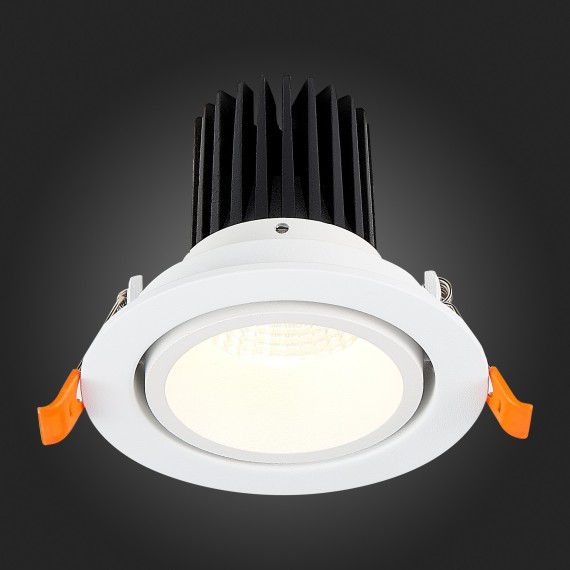 ST705.538.10 Св-к встр. Белый LED 1*10W 3000K 750Lm Ra90 38° IP20 D102xH85 170-240V Встраиваемые светильники