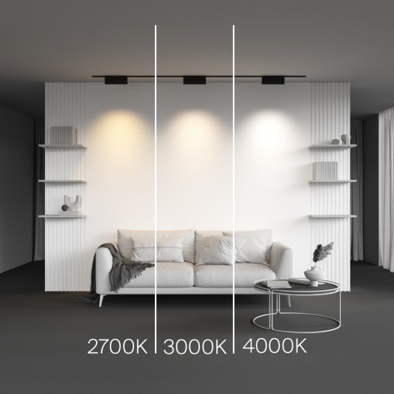 TR194-1-12W4K-M-B Ультратонкий трековый диммируемый по TRIAC 0/1-10V магнитный светодиодный светильник Maytoni Levity CRI90+ 4000К 430Лм 30° 12Вт
