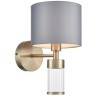 8108/1W MODERNI LN25 латунь титаниум/серый, металл/текстиль/стекло Бра E14 40W 220V DAMONA