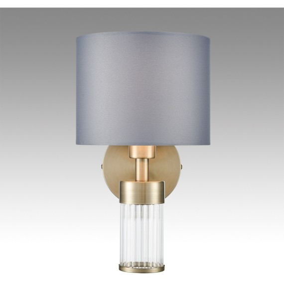 8108/1W MODERNI LN25 латунь титаниум/серый, металл/текстиль/стекло Бра E14 40W 220V DAMONA