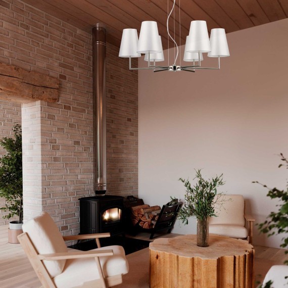 SLE105904-01 Прикроватная лампа Никель/Белый E14 1*40W BELLINO