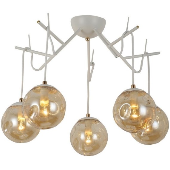 SLE110202-05 Светильник потолочный Белый/Янтарный E14 5*40W CALLETTA