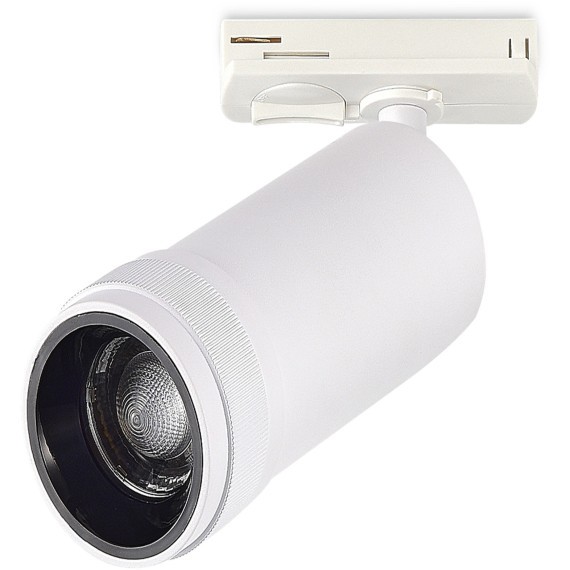 ST384.536.10 Св-к трек. Белый LED 1*10W 3000K 900Lm Ra90 10-55о  IP20 L160xW50xH- 220V Однофазная трековая система