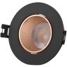 DK3061-BBR Встраиваемый светильник, IP 20, 10 Вт, GU5.3, LED, черный/бронзовый, пластик