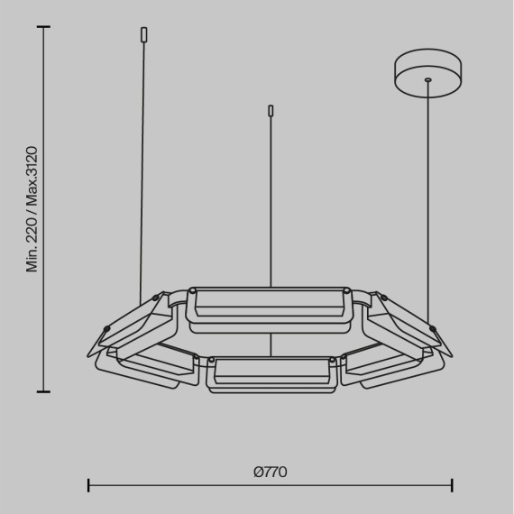 Подвесной светильник Maytoni MOD296PL-L40BC3K