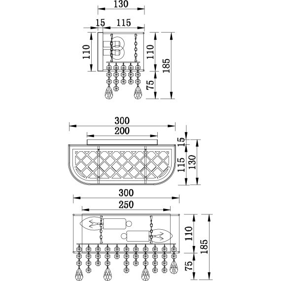 Бра Maytoni MOD600WL-02W Manfred под лампы 2xE14 60W