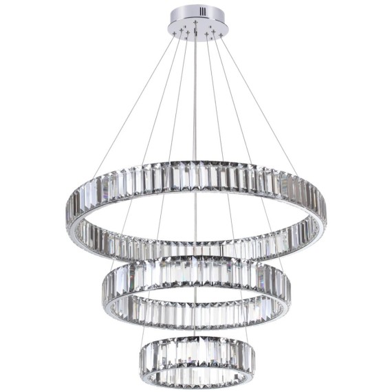 Люстра подвесная кольцевая хрустальная Odeon Light LED 88W 4000K 10200Лм VEKIA 4930/88L