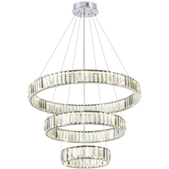 Люстра подвесная кольцевая хрустальная Odeon Light LED 88W 4000K 10200Лм VEKIA 4930/88L